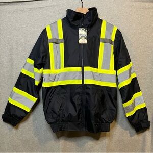 NEW Riot Empire Mens Size S High Visibility Jacket 300yds Reflective Work Safety